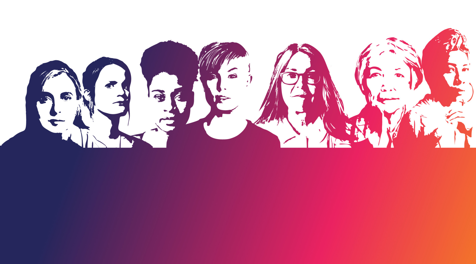 Faces of seven women