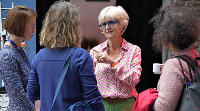 EIGE's Director discussing with forum participants