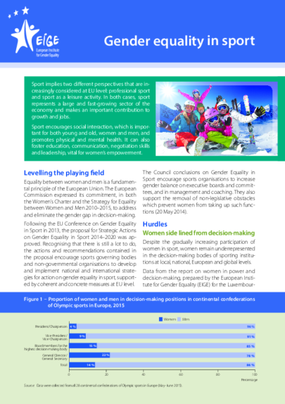 Gender equality in sport - Factsheet